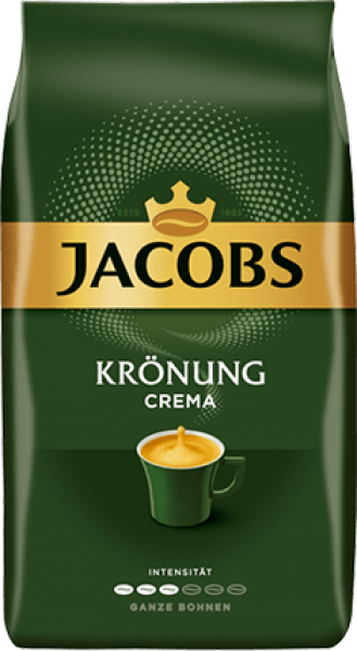 Кава в зернах Jacobs Kronung Crema, 1000 г, Голландія, середнього обсмажування