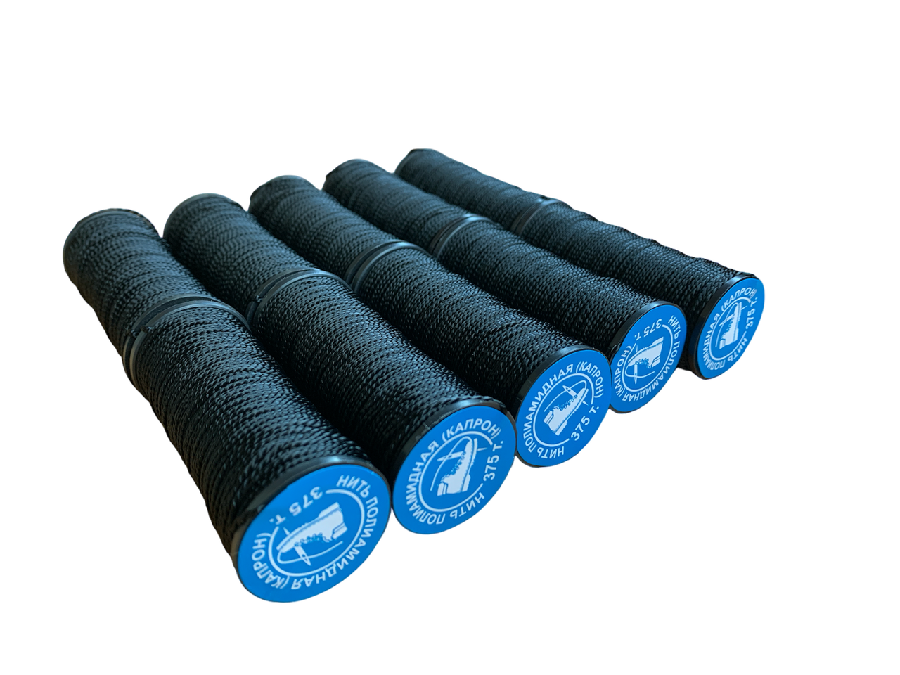 Нитка для взуття капронова текс 375 чорна Черевик 10 шт