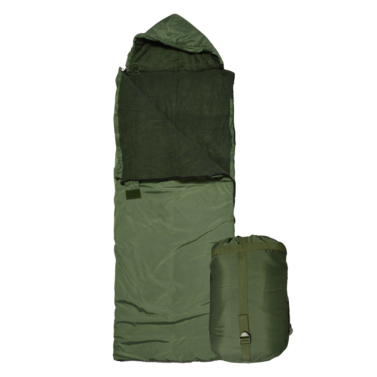 Тактичний спальний мішок Sleeping bag Moraine Olive спальник у компресійному чохлі