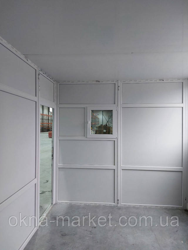 Офісні пластикові перегородки з дверима Київ фото роботи Вікна Маркет™