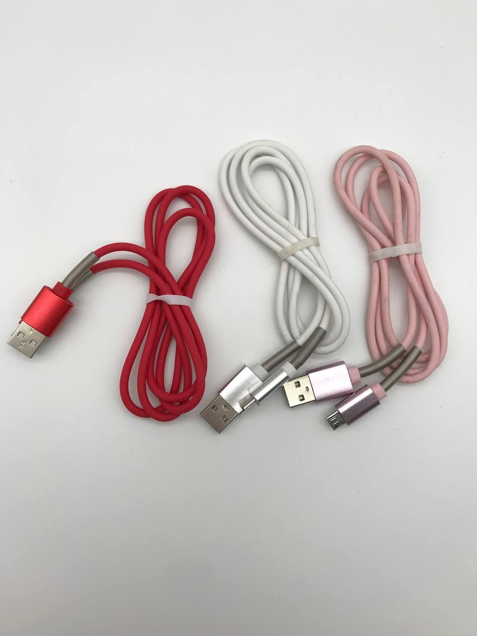 Кабель Micro силікон пружинка