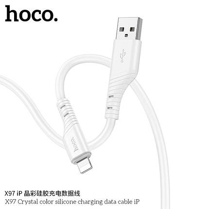 Кабель HOCO X97 iPhone5 Crystal color silicone 1м 2.4A, фото 1