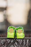 Чоловічі / жіночі кросівки Nike Air Force 1 Low x Off-White Volt, унісекс зелені кросівки найк аір форс офф вайт лов аїр, фото 4