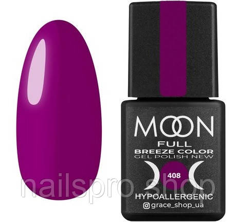Гель-лак для нігтів Moon Full Breeze Color 8 мл, № 408