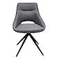 Поворотні стільці тканинні R-105 попелястий на чорних металевих ніжках, фото 6