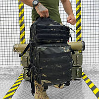 Походный рюкзак на 45л темный мультикам, армейский тактический рюкзак с системой Molle