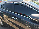 Вітровики DODGE JOURNEY 2010-2024 р.в. З хромом молдингом "TopVisor" дефлектори вікон, фото 4