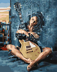 Картина за номерами Дівчина з гітарою (NIK-N606) 40 х 50 см