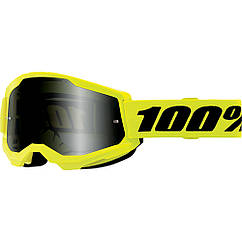 Окуляри 100% Strata 2, Sand yellow, Smoke лінза