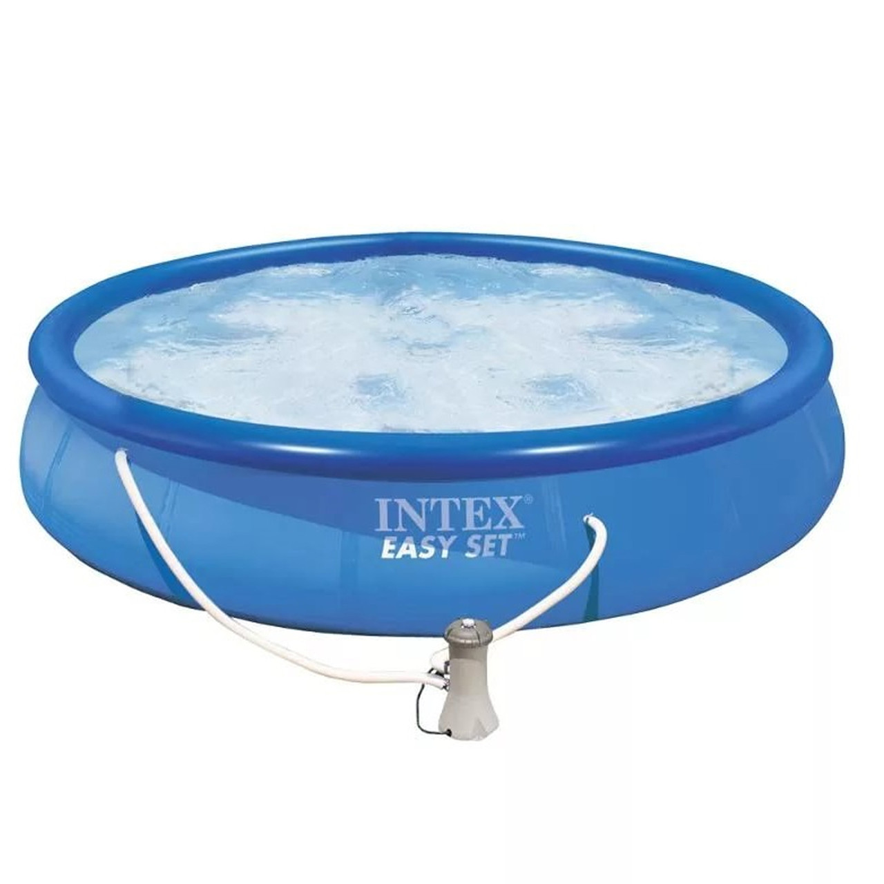 Надувний безкаркасний басейн (457х84 см, 9792 л, фільтр) Intex 28158 Синій, фото 1