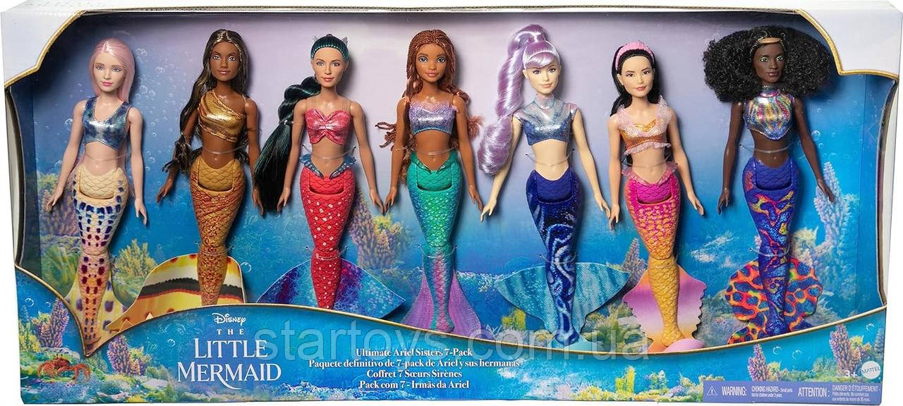 Набір Дісней 7 русалочок Mattel Disney The Little Mermaid Ultimate Ariel Sisters 7-Pack Set