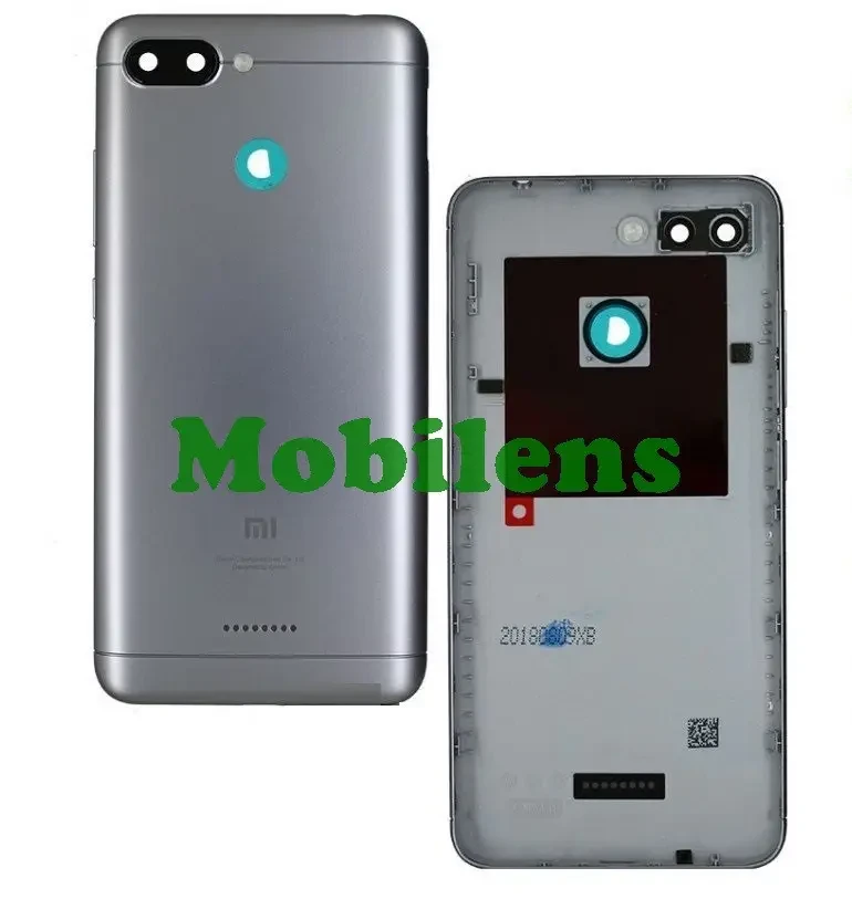 Xiaomi Redmi 6, M1804C3DG Задня кришка сіра *на 2 Sim-лотока (з отвором під відбиток пальця)