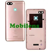 Xiaomi Redmi 6, M1804C3DG Задня кришка рожева *на 1 Sim-лоток (з отвором під відбиток пальця)