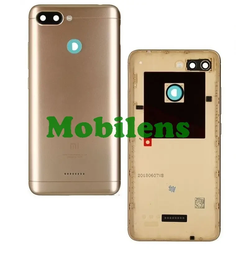 Xiaomi Redmi 6, M1804C3DG Задня кришка золотиста *на 1 Sim-лоток (з отвором під відбиток пальця)