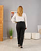 Жіночі укорочені брюки Марсела клітинка, демісезонні офісні брюки, фото 4