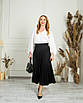 Жіноча спідниця пліссе Лєра чорна, сіра, бузкова, тканина костюмна, 44,46,48,50,52,54,56 р-р, фото 2