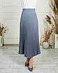 Жіноча спідниця пліссе Лєра чорна, сіра, бузкова, тканина костюмна, 44,46,48,50,52,54,56 р-р, фото 7