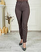 Жіночі ділові штани Крісті шоколад із трикотажної тканини 44,46,48,50,52,54,56,58 р., фото 3