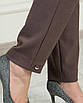 Жіночі ділові штани Крісті шоколад із трикотажної тканини 44,46,48,50,52,54,56,58 р., фото 9