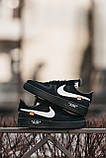 Чоловічі кросівки Nike Air Force 1 Low x Off-White Black, чорні кросівки найк аір форс офф вайт лов аїр, фото 2