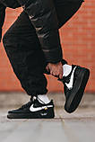 Чоловічі кросівки Nike Air Force 1 Low x Off-White Black, чорні кросівки найк аір форс офф вайт лов аїр, фото 6