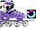 Стильні дитячі ролики-ковзани Scale Sports Violet 2098091463-L 2в1 з регульованим розміром 38-41 (фіолетовий), фото 4