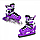 Стильні дитячі ролики-ковзани Scale Sports Violet 2098091463-L 2в1 з регульованим розміром 38-41 (фіолетовий), фото 5