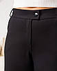Жіночі брюки палаццо Азоріна плотні чорні, стильні широкі штани із завищеною талією, фото 8