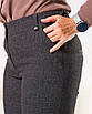 Жіночі укорочені брюки Марсела сіра, демісезонні офісні брюки, фото 6