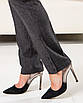 Жіночі укорочені брюки Марсела сіра, демісезонні офісні брюки, фото 8