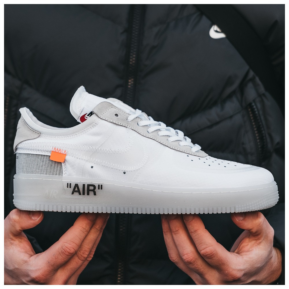 Чоловічі кросівки Nike Air Force 1 Low x Off-White White, білі кросівки найк аір форс офф вайт лов аїр, фото 1