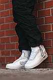 Чоловічі кросівки Nike Air Force 1 Low x Off-White White, білі кросівки найк аір форс офф вайт лов аїр, фото 9