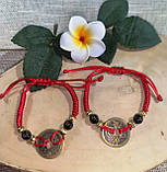 Браслет  с  красной ниткой и монетой от студии LadyStyle.Biz, фото 5