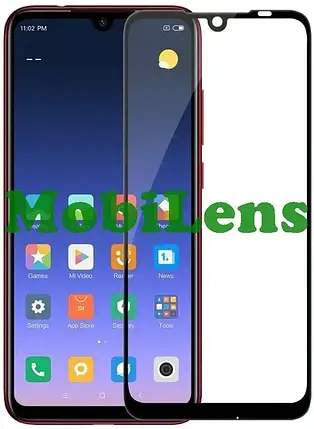Xiaomi Redmi Note 7, M1901F7G, Redmi Note 7 Pro M1901F7S Захисне скло чорне, фото 1
