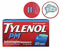 Tylenol Extra Strength PM 500 mg ночное обезболивающее и жаропонижающее средство Тайленол (225 шт)