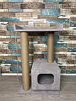 Когтеточка Игровой комплекс с лежанкой для кошек 100*60*40 см