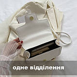 Жіноча сумка 4354 крос-боді зелена, фото 6