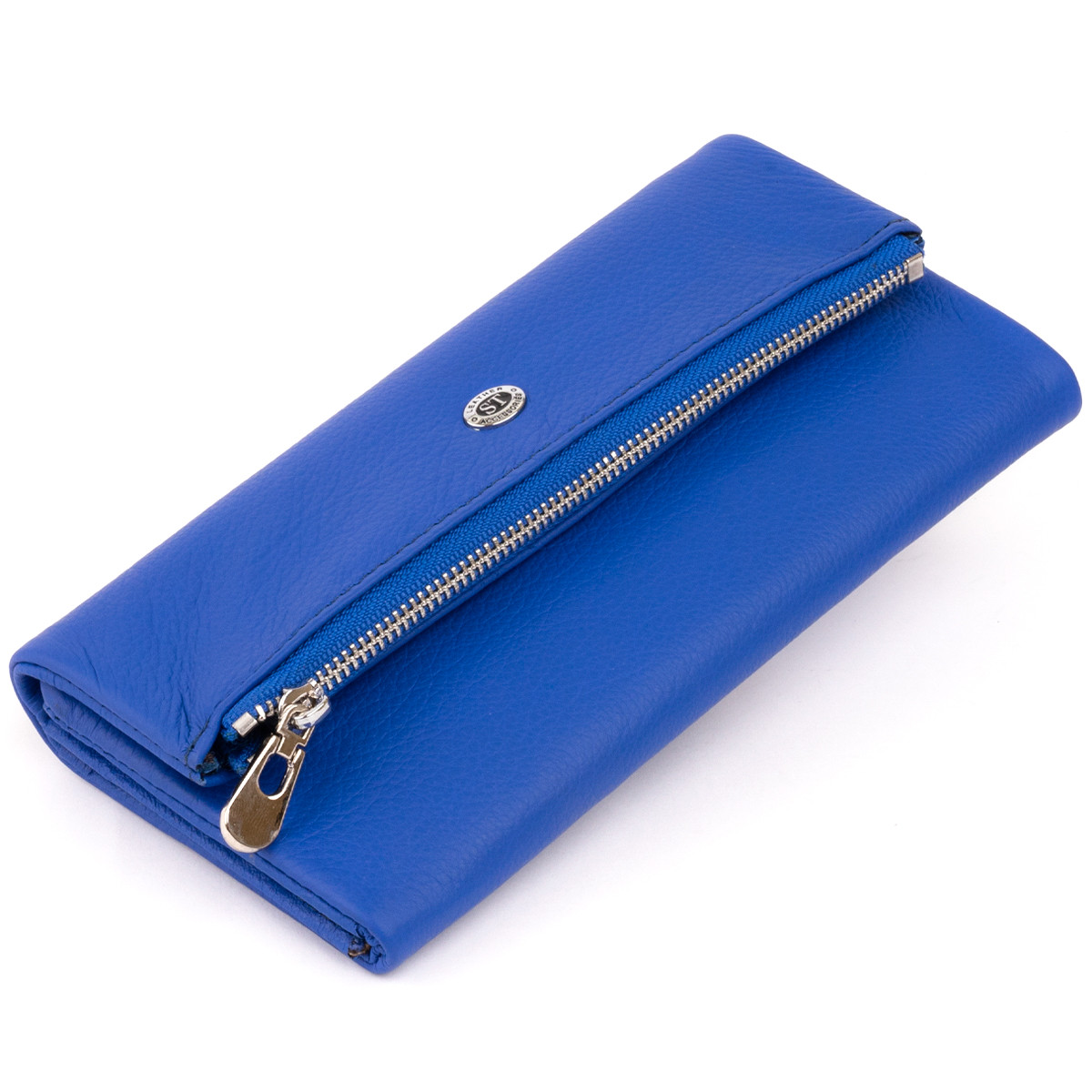 Клатч-конверт із кишенею для мобільного шкіряний жіночий ST Leather 19268 Синій