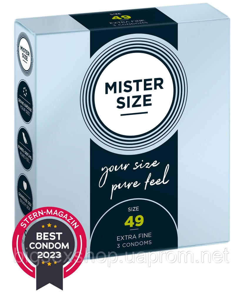 Презервативи - Mister Size 49mm pack of 3