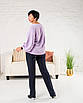 Жіночі класичні брюки Ширлі сині, офісні брюки 54, фото 3