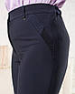 Жіночі класичні брюки Ширлі сині, офісні брюки 54, фото 5