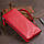 Гаманець-клатч зі шкіри з кишенею для мобільного ST Leather 19315 Червоний, фото 7