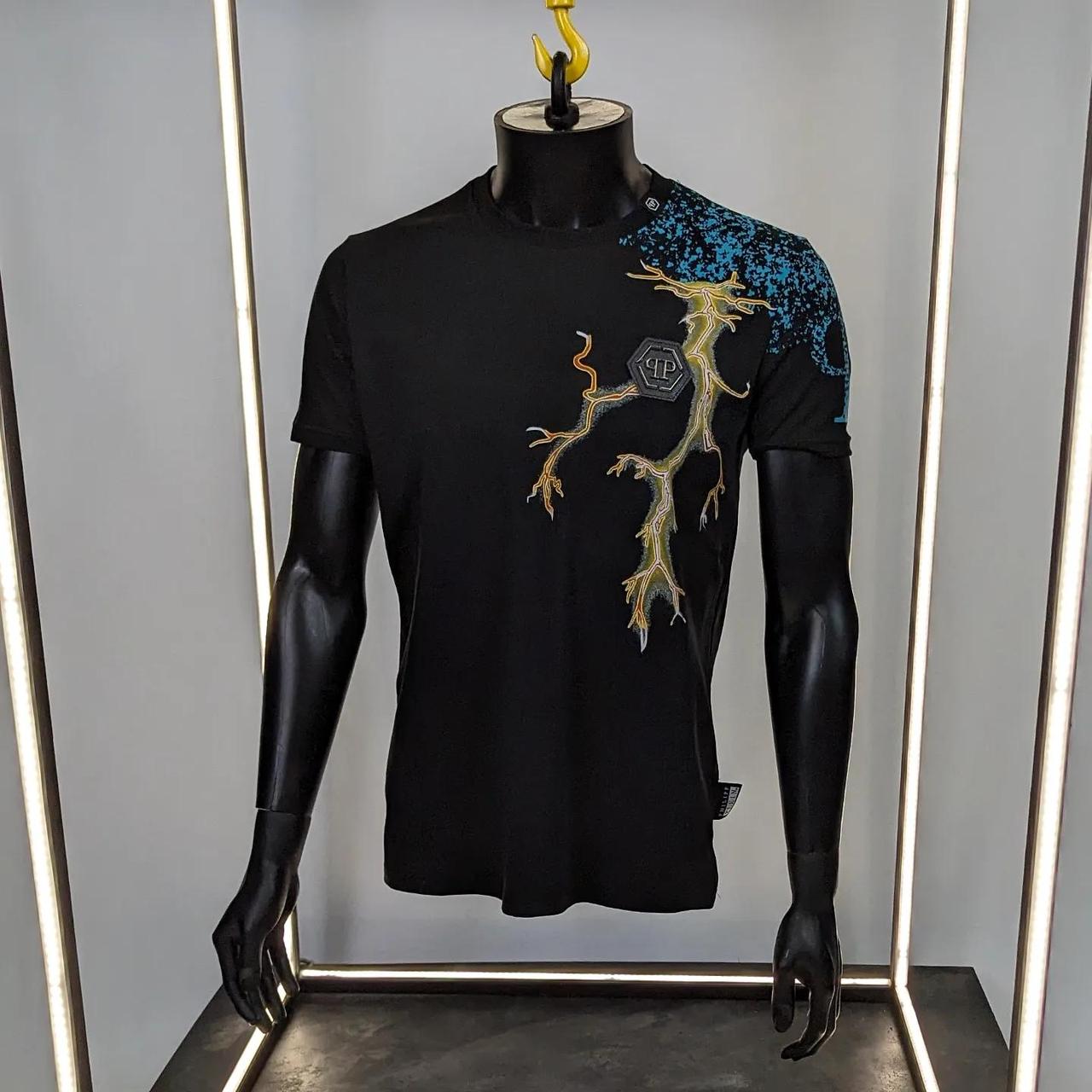 Чоловіча футболка Philipp Plein CK7289 чорна S