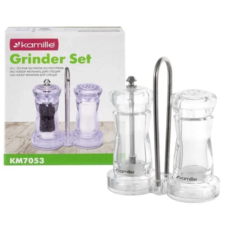 Набір ємностей для солі та перцю з функцією подрібнення Kamille KM-7053, фото 1