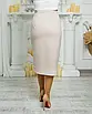 Жіноча пряма спідниця Мая молочна, сіра, щільна костюмна тканина на підкладці, довжина 66 см, 44,46,48,50,52,54р 46, Молочний, фото 7