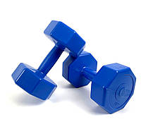 Гантели композитные 2х3 кг для фитнеса NEO-SPORT Синие, цельные гантельки для дома и спортзала
