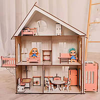 Дом для кукол с мебелью Игровой кукольный домик для кукол лол lol Детский кукольный домик для кукол !!!