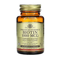 Биотин (В7) 1000 мкг, Biotin, Solgar, 100 вегетарианских капсул