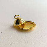 Мініатюра таця з кришкою 3.3 см Золото, фото 2