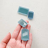 Мініатюра набір лотків 4 шт 3-4 см Сині, фото 2